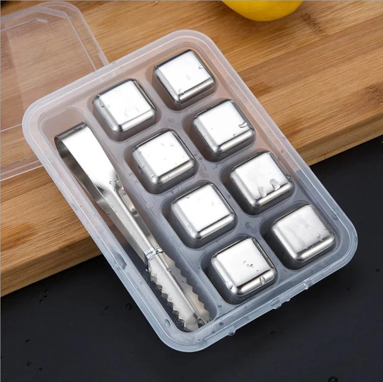 Stainless Steel Ice Cubes Reusable Chilling Stones