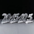 Arabic Numerals Shape Design 5/10/15/20 Years Anniversary Crystal Award Plate Mementos Trophies Gift