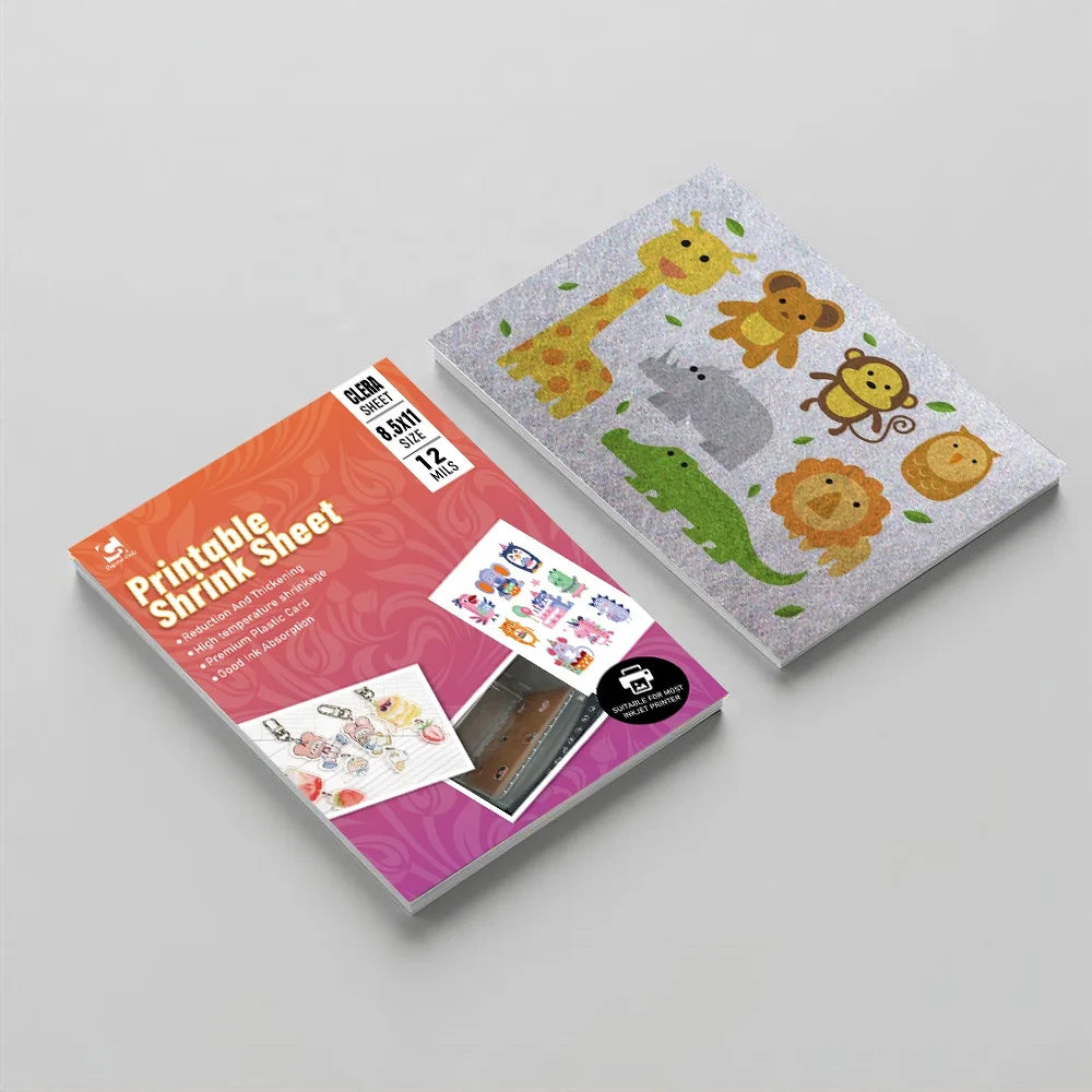 Heat Shrinky Plastic Peintable Manufacturer Label Polyolefin and Craft Clear Sheets Dinks White Shrink Plastic Paper Printable