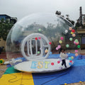 4m Outdoor Party Giant Transparent Inflatable Crystal Dome Bubble House Inflatable Bubble Tent With Balloons
