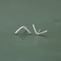 S925 Sterling Silver Earrings Letter Earrings Wholesale Women's Korean Version of Sterling Silver Jewelry