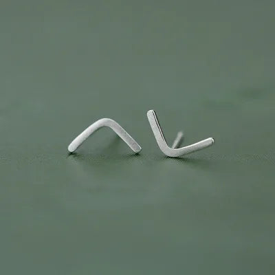 S925 Sterling Silver Earrings Letter Earrings Wholesale Women's Korean Version of Sterling Silver Jewelry