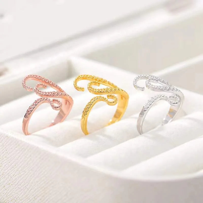 Gaby New Stainless Steel Toe Rings for Women Open Octopus Toe Rings Adjustable Summer Beach Foot Ring Waterproof Body Jewelry