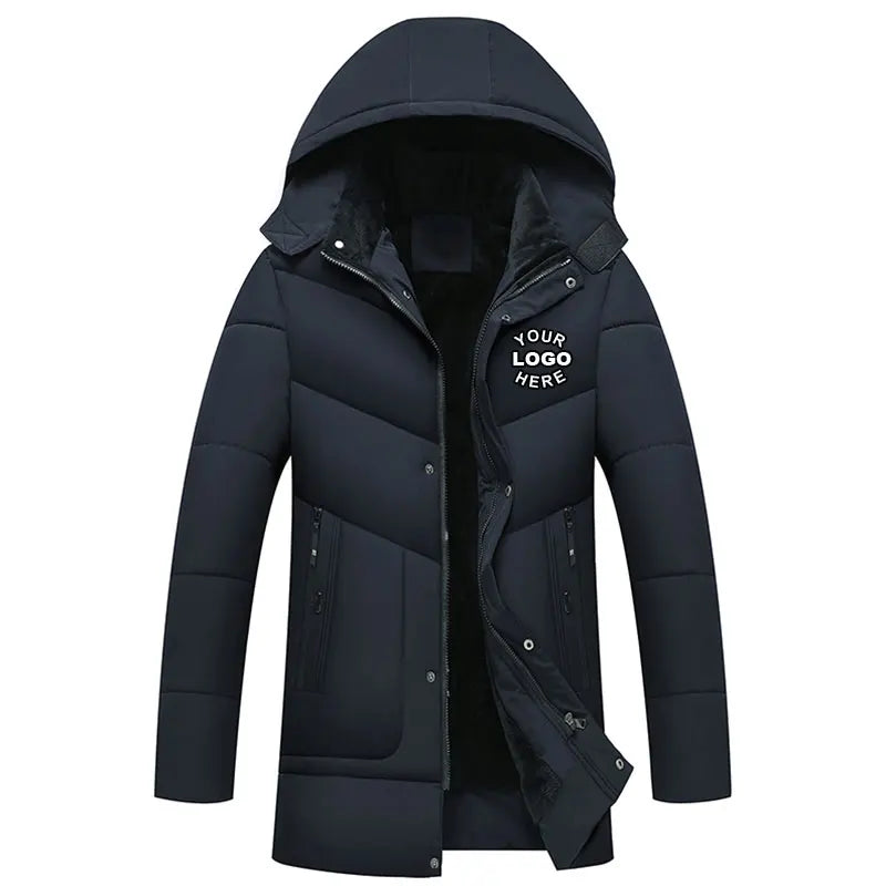 Hot Selling Winter Outdoor Thick Bubble Coat Clothes Custom Utility Hoodie Long Puffer Jackets for Men