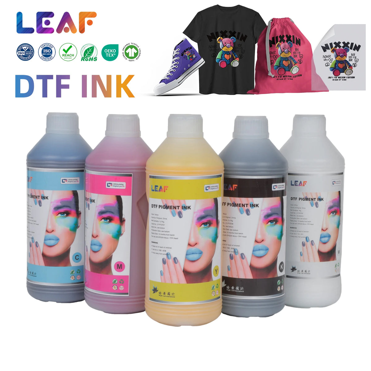 Leaf Spot Offset Hot Stamping DTF Sublimation Ink Colorful Paint Ink Special Heat Transfer Ink for Digital Printing of Clothing MegaBDM