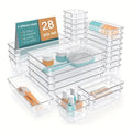 Multifunctional clear Drawer Organizers Set Kitchen Spice Cutlery Drawer Organizer Stackable Drawer Organizer