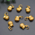 Chinese Style Gold Plated Lucky Bag Charm