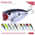 Wholesale Popper Fishing Lure 6CM-7G-8# with Hard Treble Hook