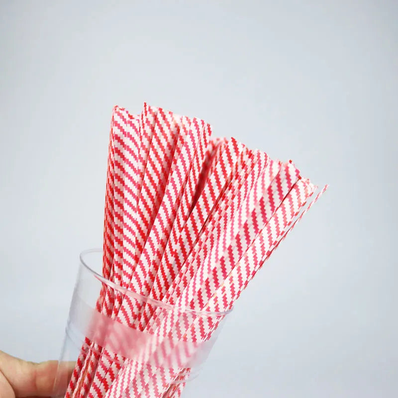 Paper PET Red Streak 6.4mm*15cm*500pcs Gift Sugar Bread Bag Packaging Twist Ties