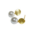 E2198 11-12mm DIY Natural Freshwater Pearl Charm Earrings Mounting Accessory 925 Sterling Silver Gold Plated  Jewelry for Women