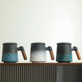 Kuande Ceramic Strainer Tea Brewing Cup Mug Tea Water Separation Tea Cup Office With Lid Teacup Mug
