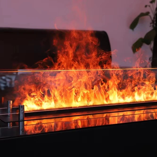 Modern 3D Steam Fireplace with Remote Control Water Feature for Hotel Use MegaBDM