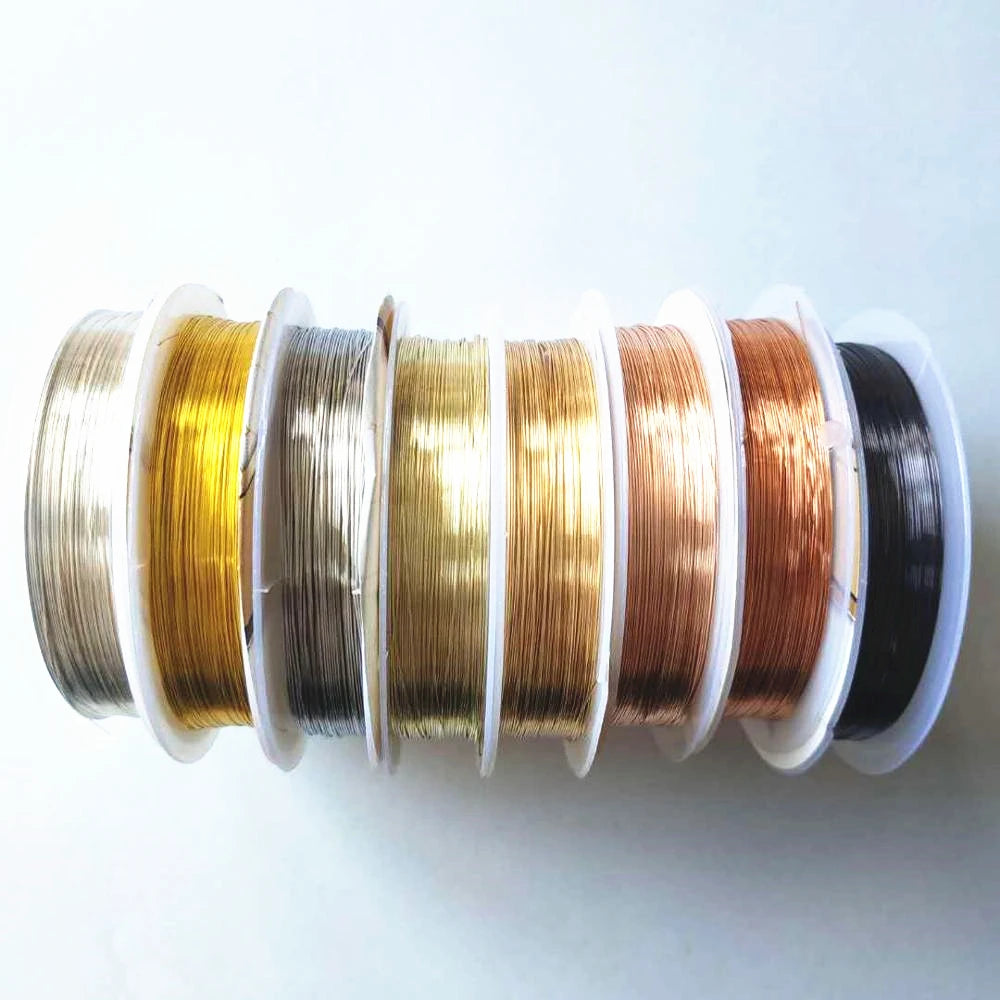 Wholesale Deai Gems High Quality Silver & Gold Brass Wire for Jewelry DIY Handmade Beads 0.2-1.2mm Color Retention Features