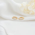 Simple Design 14K Gold Plated Round Shape Huggie Hoop Earrings