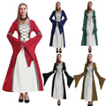 Hot Selling Gothic Retro Women's Clothing European Style Wish Long Dress Square Neck Long Sleeves Lace Trim Inspired American