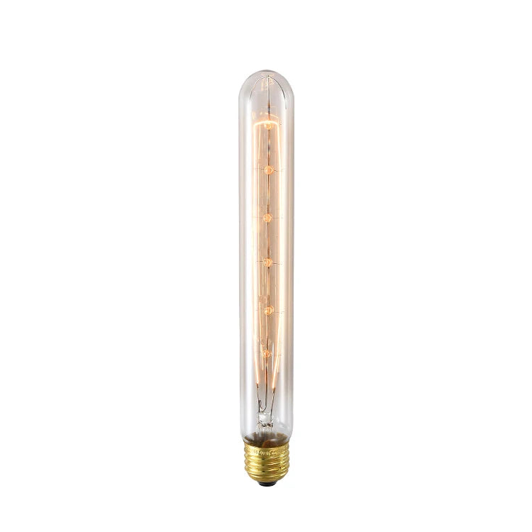 T30-225mm Vintage Edison Lamps E27 Tungsten Light Bulbs with Brass Base