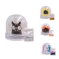 9*9*8.5cm Round Empty Water Snow Photo Globe Plastic Picture Insert Photo Frame for Wedding Graduation Promotion Decoration