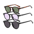 Luxury Men Vintage Tinted Purple Lens Brand Design Round Sun Glasses Women Driving Retro Sunglass Mens UV400