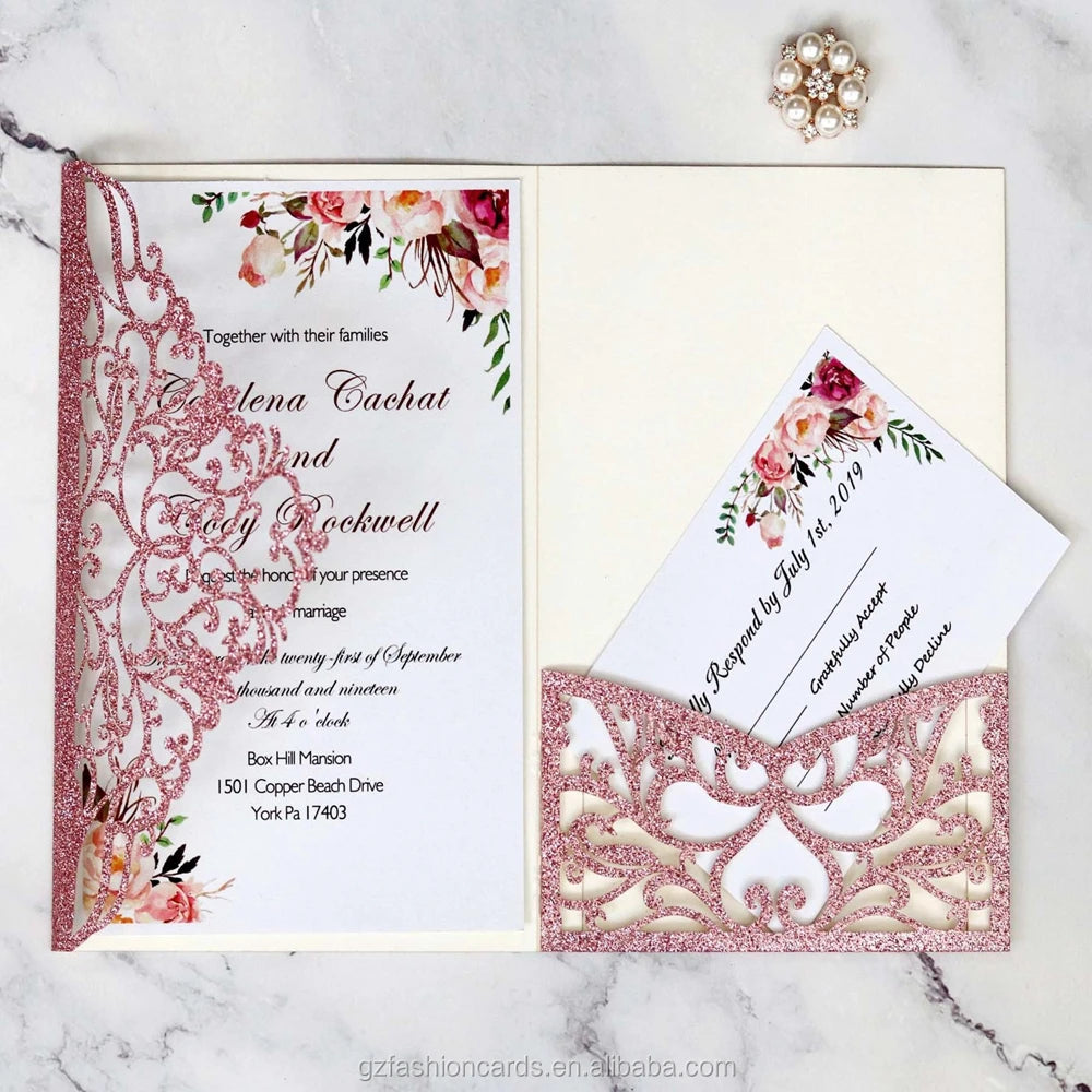 Custom Slap-up Holiday Invitation Card Thanksgiving Day Laser Cut Paper Customized Laser Cut Greeting Cards