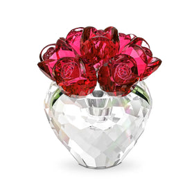 Crystal Flower Gifts for Mom Wife Girlfriend Glass Flower Ornaments for Home Office Tabletop Paperweight