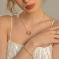 Ouj 2024 Luxury Crafted Women 14K Gold Plated 316L Stainless Steel Minimalist Sunflower Pendant Necklace Jewelry for Party