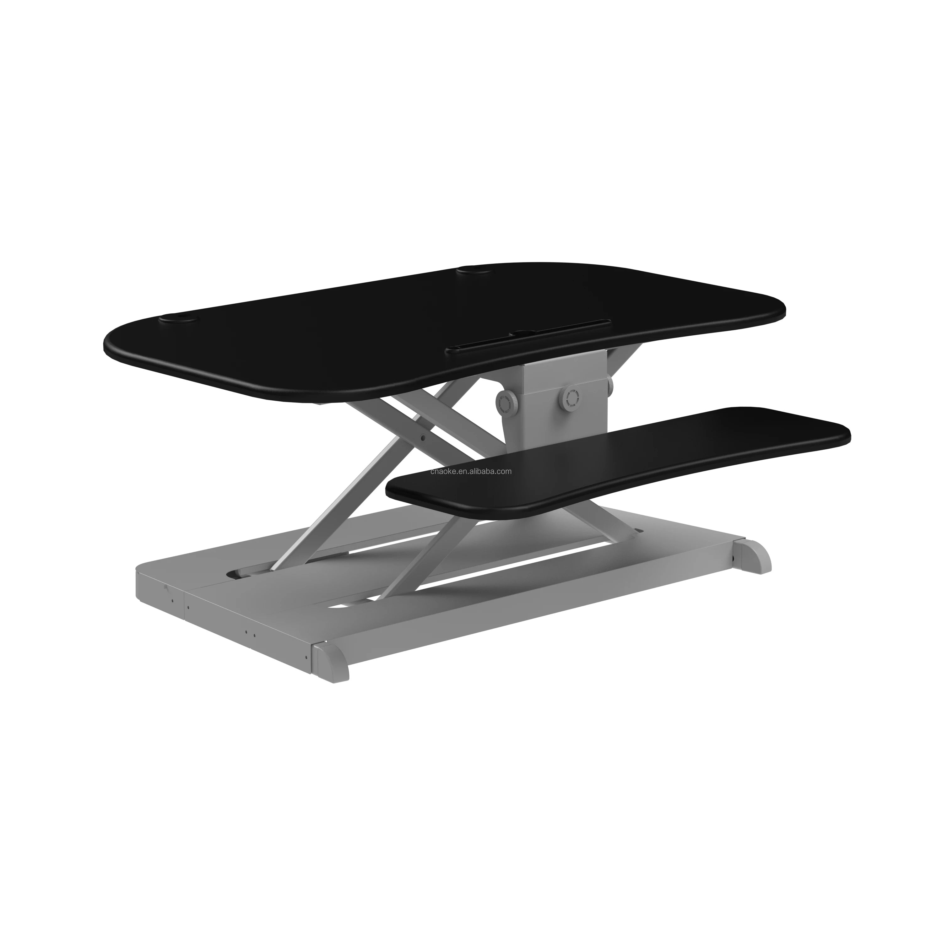 AOKE Computer Ergonomics Sit Stand Height Adjustable Electric Metal Desk Work Station Compact Laptop Table Office Furniture