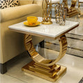 Wholesale Hot Sale Living Room Furniture Sofa Beside Table Metal Material Gold Round Coffee Table
