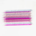 50pcs Nail Art Double Sided Cuticle Pusher Nails Multi Functional Stick Colorful Plastic Nail Stickers