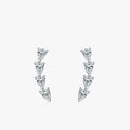 Ailmay Genuine 925 Sterling Silver Luxury Water Drop Shape Dazzling CZ Long Earrings for Women Wedding Fine Luxury Jewelry Gift