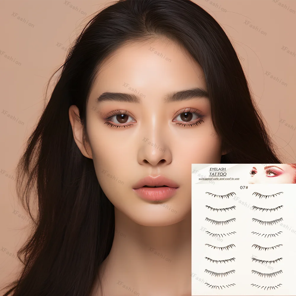 Waterproof Disposable 3d Instant Custom Lower Eyelash Tattoo Sticker for Eyelashes