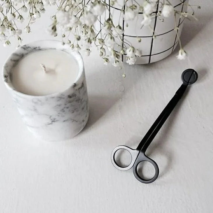 18cm 7 Inches Private Wholesale Matte Black Gold Wick Trimmer Set Custom Candle Snuffer Cutter Wick Scissor Candle Accessory