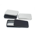 Black Silver Tea Tin Box Packaging Container Case with Lids Metal Square Mint Tobacco Candy Gifts Tin Boxes Packaging