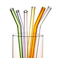 Environmentally Friendly Lfgb Certified Reusable Colored Glass Straws Modern Style Bar Accessories for Various Beverage