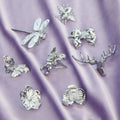 Hot Sale Dragonfly Flower Bow Angel Bee Animal Solid Brass Chrome Cabinet Handles Silver Pull Drawer Knob
