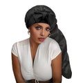 CHENGHE New Style Large Satin Silk Braid Hair Bonnets for Women Custom Logo Extra Long Head Tie Caps