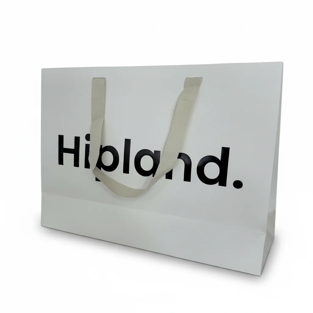 Custom White Kraft Paper Shipping Bag for Clothing and Wine Bottles Hot Stamping Logo Recycled Materials for Shopping