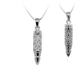Design Bullet Charm Silver Materials Handmade Accessories Hip Hop Men Gift Sterling Silver Necklace Pendant for Boy