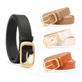 Fashion Design Custom Alloy Pin Buckle China Manufacturer Thin Pu Leather Belt Women