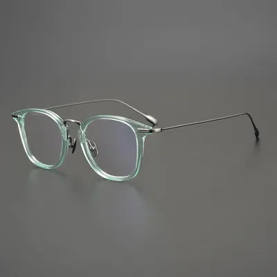 Eyewear Acetate Optical Frames Manufacturers With Titanium Frame Glasses Acetate Front With Titanium Temple Stocks