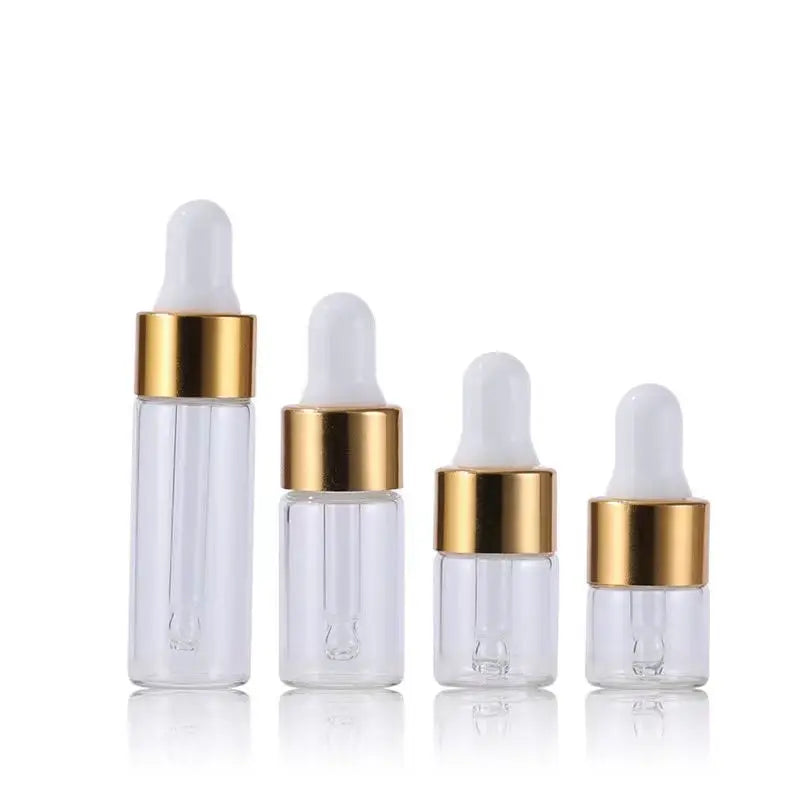 Factory Wholesale Custom Small Sample Essence Oil Bottles 1ml 2ml 3ml 5ml Eye Cream Dropper Bottles