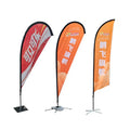 Wholesale Custom Flying Teardrop Beach Flags Tear Drop Feather Flag for Advertising Promotional Purpose