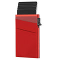 Minimalist Aluminum Metal Wallet Front Pocket RFID Blocking Card Holder Business Bank Cards Cash Private Label China Model