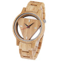 Fenyi Wholesale Fashion Sports Simple Hot Selling New Creative Hollow Perspective Bottom Triangle Solid Wood Watch for Men