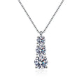 2023 New Designed Fine Jewelry Necklace for Women S925 Sterling Silver Fully Paved With 1.8 Carat Moissanite Engagement Necklace