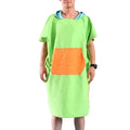 Short Sleeves Microfiber Adult Hooded Surf Poncho Towel - Quick-Dry High Absorbent Sand-Free Poncho Towel