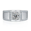 Moissanite Engagement Ring VVS 925 Sterling Silver Moissanite Rings for Mens Wedding Bands