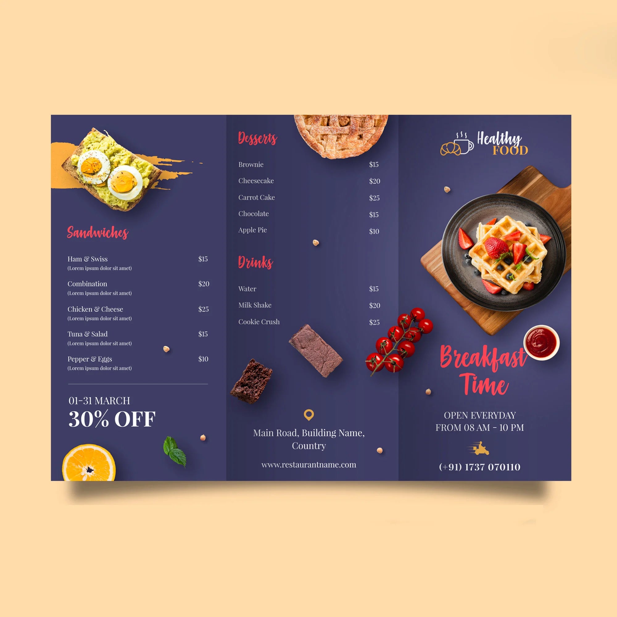 Customized Paper/Cardboard Folding Brochure Printing Service for Flyers Pamphlets Leaflets-A5 Size Digital Hang Tags