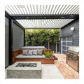 Outdoor Motorized Electric Folding Louvered Roof Bioclimatic Pergola