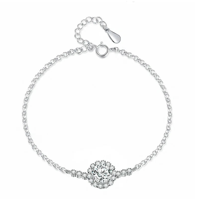 Factory Gra VVS Moissanite Women's for Certified Tennis Bracelet 925 Sterling Silver 18k Solid Gold Plated 0.5ct Gift Party