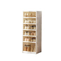 Clear PP Plastic Foldable Shoe Rack Organizer 6 Layers 2 Lines with Door Easy Assembly Stackable Shoe Boxes for Closet